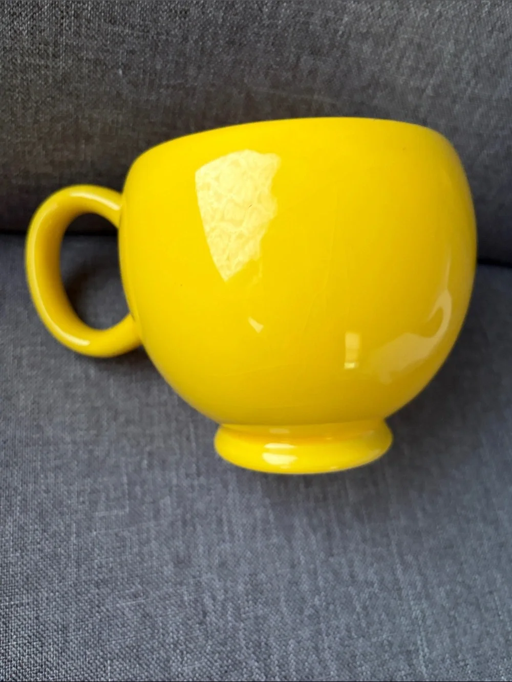 Yellow Smiley Face Ceramic planter/Flower pot by